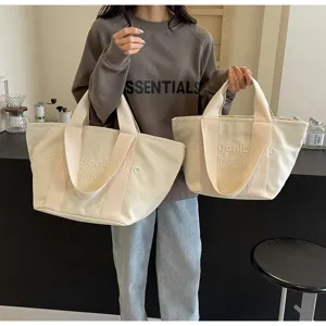 Große Kapazität Canvas Tragetasche für Damen, stilvolle lässige Schultertasche Alltag.