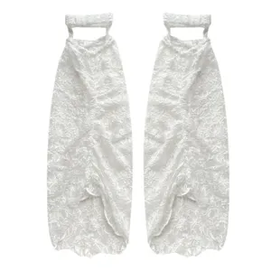 Weisse Spitzen Beinlinge Damen sommerliche dunne japanische JK Stil Stulpen susse Aesthetik.