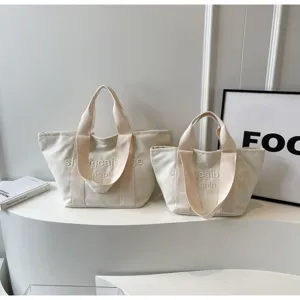 Große Kapazität Canvas Tote Bag für Damen, stilvolle bestickte Schultertasche Tasche.