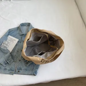 Grosse Kapazitaet Segeltuch Schultertasche freizeit Tote Bag fuer Damen Alltag.