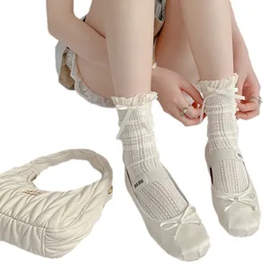 Sommer japanische süße spitze gerüschte socken mit mary jane schuhen handtasche set.