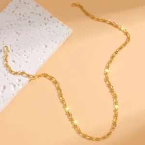 Elegante collana con catena dorata minimalista da clavicola gioielli alla moda