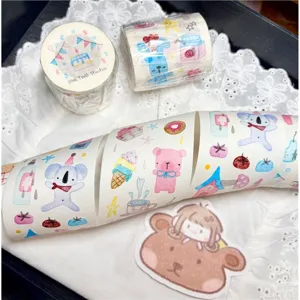 Cute Washi Tape Roll Set Decorative Tape Original Design Stationery Scrapbook Craft Material