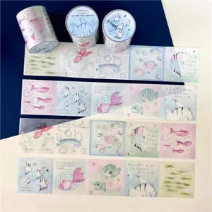Original goldfish washi tape rolls decorative stationery stickers for journaling and DIY crafts.