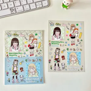 Schattige meisjes decoratieve stickers dagelijks materiaal briefpapier knutselen DIY