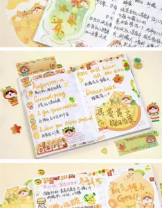 Leuke fruit serie kleefnotities notitieblokje briefpapier esthetische mooie details