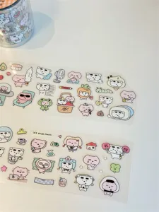 Cute cartoon bear sticker roll PET washi tape for journal scrapbooking DIY decorative stationery supplies