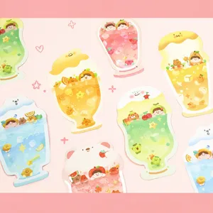 Leuke fruitvormige zelfklevende memo blaadjes kawaii kantoorartikelen voor school.