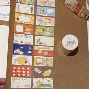 Weiche ferien washi klebeband rolle aufkleber set dekorative tagebuch süsses tier design