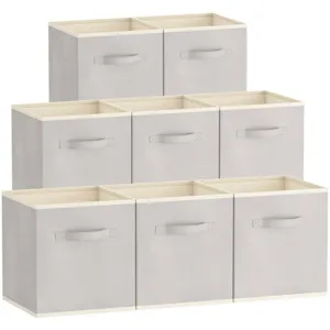 Foldable Fabric Storage Box With Handle Large Collapsible Storage Bin Organizer For Closet Bedroom Living Room Home
