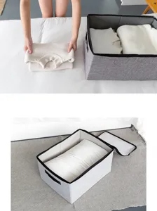 Opbergdoos van stof voor kleding en dekens, grote opvouwbare waterdichte huishoudelijke organizer.