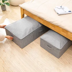 Scatola portaoggetti in tessuto sotto letto pieghevole per coperte vestiti vista principale