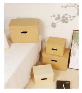 Faltbare Stoff Aufbewahrungsboxen mit Deckel und Griffen, ideal für Kleidung und Schrank Ordnung.