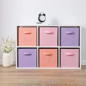 Faltbare Stoff Aufbewahrungsbox offene quadratische Kiste für Kleiderschrank Haushaltswaren