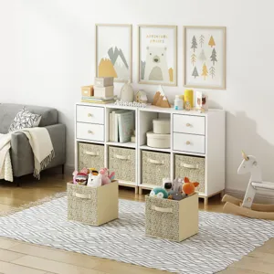 Scatola portaoggetti in tessuto pieghevole cestino cubo organizer per armadio giochi