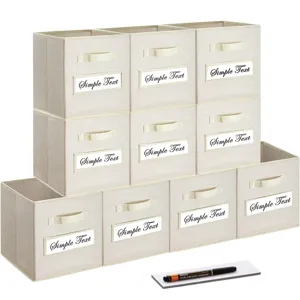 Scatola Portaoggetti in Tessuto Pieghevole Organizzatore in Tessuto Non Tessuto Contenitori A Cubo Per Vestiti Casa