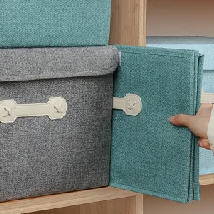 Scatola portaoggetti in tessuto pieghevole con maniglia, grande organizer per vestiti.