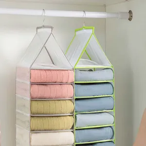 Hängender Schrank-Organizer Faltbare Garderobe Aufbewahrungstasche Mehrschichtige Kleinigkeiten Organizer Für Wohnheim Schlafzimmer Zuhause