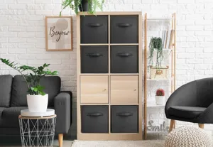 foldable fabric storage box open top clothes organizer bin for home wardrobe closet shelf