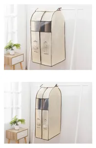 Funda protectora colgante para ropa, bolsa de almacenamiento transparente, organizador de armario.