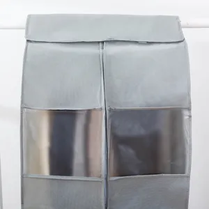 Funda antipolvo colgante para ropa con ventana transparente, protector de tela no tejida.