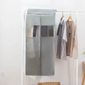 Funda antipolvo colgante para ropa ventana transparente armario bolsa de almacenamiento cremallera