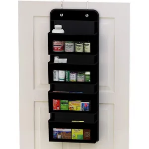 Organisateur de rangement suspendu de porte avec poches transparentes pour la maison.