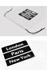 Sac de rangement étanche en PVC transparent avec cordon pour voyage et organisateur de vêtements.