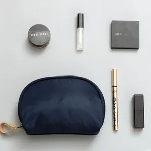 Portable Waterproof Nylon Cosmetic Bag Travel Makeup Pouch Mini Shell Shape Toiletry Organizer Zipper Handbag