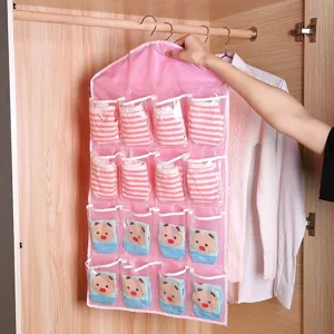 Hanging ondergoed en sokken opbergtas voor kledingkast, ruimtebesparende kledingorganizer.