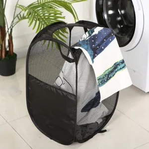Inklapbare wasmand van gaas pop-up wasgoedmand voor kledingopslag en thuisorganisatie