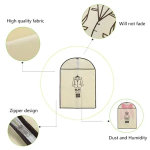 Housse de vêtement suspendue en intissé sac de rangement pour costumes armoire maison