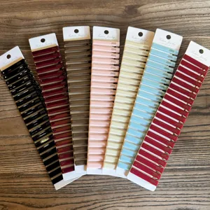 Acrylic hair clips set featuring duckbill design, elegant side pins for women and girls daily use.