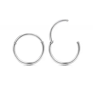 Hinged segment ring 316L stainless steel septum clicker nose lip ear piercing body jewelry