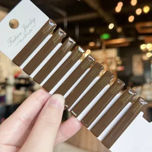 Acrylic hair clips elegant brown duckbill clips for women minimalist daily hair styling