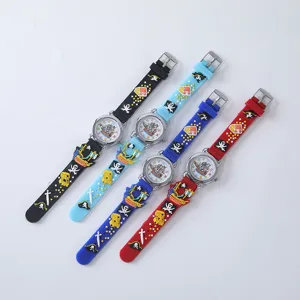 Kinder Quarz-Uhr mit Silikon Cartoon Armband, niedliche bunte Kinderuhr für Jungen und Mädchen.