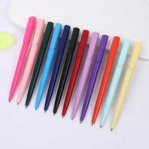 Retractable Plastic Ballpoint Pen Macaron Color Office School Writing Pen Hotel Bank Advertising Promotional Pen