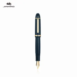 Jinhao X159 zakelijke vulpen met grote penpunt en gouden clip in klassiek zwart