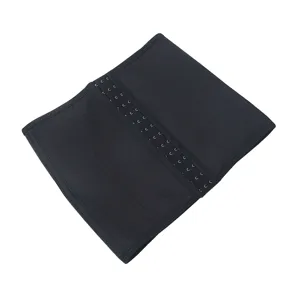 Black neoprene waist trainer belt for women tummy control slimming workout sweat corset sport.
