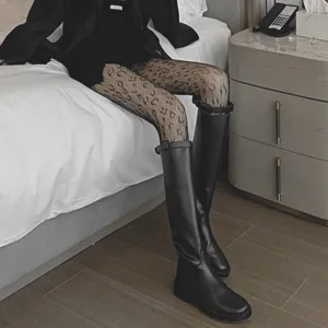 Leopard print fishnet tights for women, sexy high waist mesh hosiery for spring and autumn.