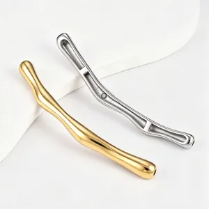 Stainless steel lava curved tube pendant DIY handmade jewelry accessories for pearl necklace