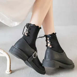 Lolita Süße Schleife Band Spitze Rüsche Damen Wadenlange Socken Weiß Schwarz Japanische JK Schüler Baumwolle Socken