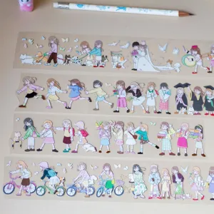 Niedliche Mädchen Aufkleber Rolle PET Masking Tape für Tagebuch Basteln DIY Dekoration