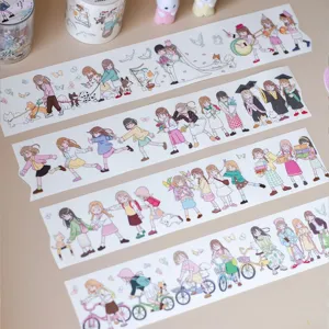 Süße Original-Illustrations-Stickerrolle für Tagebuch und Scrapbooking, Detailansicht.