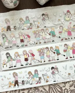 Niedliche Original-Illustrations-Aufkleber-Detailansicht, ideal für Tagebücher und Basteln.