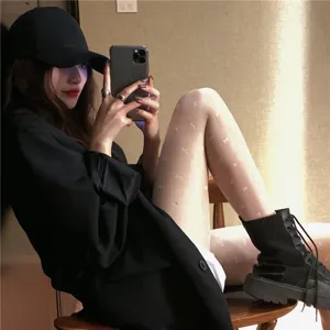 Collants Femme Style Doux JK Motifs Pois Cœur Papillon Respirant Nylon Transparent Bas Collant Lolita Bonneterie
