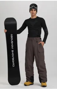 Professional waterproof windproof winter cargo ski pants for outdoor snowboarding and sports.