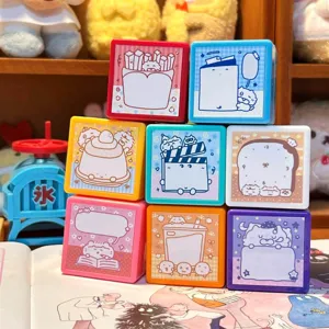 Lindo Sello Fotosensible de Dibujos Animados Handaccount DIY Diario Sello Decorativo Papelería de Estudiante