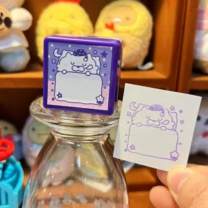 Sello fotosensible con patrón de dibujos animados lindo para diario planificador y registro detalle