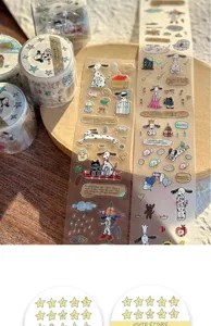 Cute dalmatian washi tape summer series decorative masking tape for journaling and crafts.